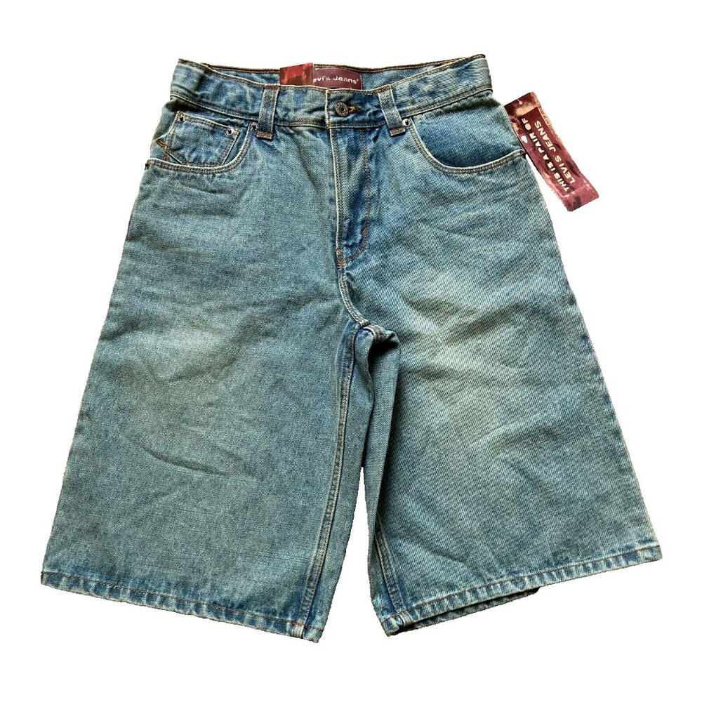 Levi's Jeans Baggy Denim Bermuda Shorts Vintage Y2K Wide Leg Jean NWT 29" Waist